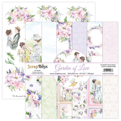 SCRAPBOYS Set 12Stk 30x30cm doppelseitig Scrapbooking Papier 190g, Garden of love