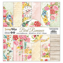 SCRAPBOYS Set 12Stk 30x30cm doppelseitig Scrapbooking Papier Bird Romance