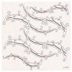 SCRAPINIEC Dekorpappe Die Cut Chipboard Dekoration Ornament, Border 5559