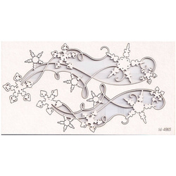 SCRAPINIEC Dekorpappe Die Cut Chipboard Dekoration Ornament, Border Schneeflocken