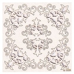 SCRAPINIEC Dekorpappe Die Cut Chipboard Dekoration Ornament, Ecken Floral 3339