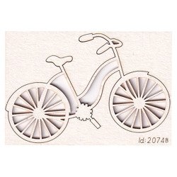 SCRAPINIEC Dekorpappe Die Cut Chipboard Dekoration Ornament, Fahrrad, Damenrad