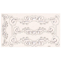 SCRAPINIEC Dekorpappe Die Cut Chipboard Dekoration Ornament, Fantasma Rahmen 4645