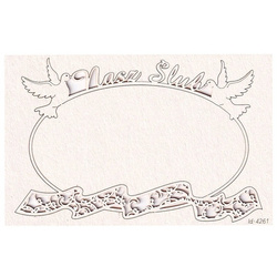 SCRAPINIEC Dekorpappe Die Cut Chipboard Dekoration Ornament, Frame Hochzeit