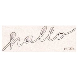 SCRAPINIEC Dekorpappe Die Cut Chipboard Dekoration Ornament, Hallo 3708