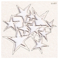 SCRAPINIEC Dekorpappe Die Cut Chipboard Dekoration Ornament, Hintergrund Sterne