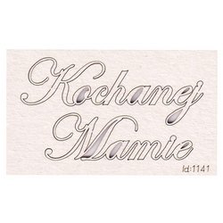 SCRAPINIEC Dekorpappe Die Cut Chipboard Dekoration Ornament, Kochanej Mamie