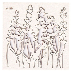 SCRAPINIEC Dekorpappe Die Cut Chipboard Dekoration Ornament, Lavender Mist