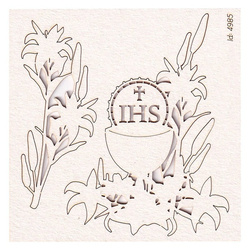 SCRAPINIEC Dekorpappe Die Cut Chipboard Dekoration Ornament, Massenkelch Lilien