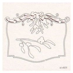 SCRAPINIEC Dekorpappe Die Cut Chipboard Dekoration Ornament, Mistel Rahmen 4826