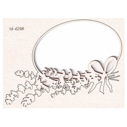 SCRAPINIEC Dekorpappe Die Cut Chipboard Dekoration Ornament, Rahmen Lavendel