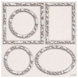 SCRAPINIEC Dekorpappe Die Cut Chipboard Dekoration Ornament, Rahmen Monograce