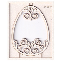 SCRAPINIEC Dekorpappe Die Cut Chipboard Dekoration Ornament, Royal Easter Osterei 04