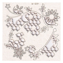 SCRAPINIEC Dekorpappe Die Cut Chipboard Dekoration Ornament, Schneeflocken