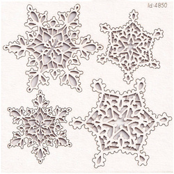 SCRAPINIEC Dekorpappe Die Cut Chipboard Dekoration Ornament, Schneeflocken Spitze