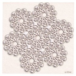 SCRAPINIEC Dekorpappe Die Cut Chipboard Dekoration Ornament, Spitze Rosette 3544