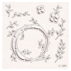 SCRAPINIEC Dekorpappe Die Cut Chipboard Dekoration Ornament, Spring Prodigy