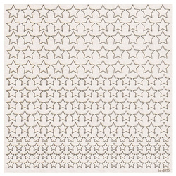 SCRAPINIEC Dekorpappe Die Cut Chipboard Dekoration Ornament, Stars Sternen 4815