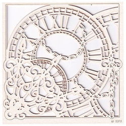 SCRAPINIEC Dekorpappe Die Cut Chipboard Dekoration Ornament, Uhr Rahmen 02