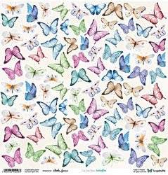 SCRAPandME 30,5x30,5cm einseitig Scrapbooking Papier 250g, Schmetterlinge, Butterflies