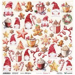 SCRAPandME 30x30cm einseitig Scrapbooking Papier 250g, Christmas 13