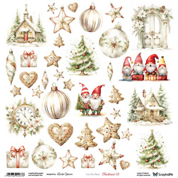 SCRAPandME 30x30cm einseitig Scrapbooking Papier 250g, Christmas 22