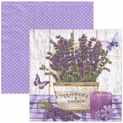 SERVIETTEN 1 Stück Motivservietten Decoupage Napkin 33x33cm,  Lavender in a Wooden Pot