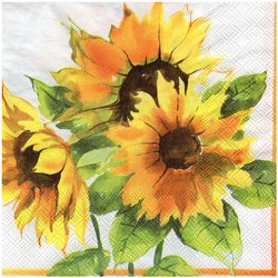 SERVIETTEN 1 Stück Motivservietten Decoupage Napkin 33x33cm, Sonnenblumen