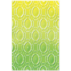 SIZZIX - 3D Textured Impressions Embossing Folder - Cosmopolitan, Golden Rings