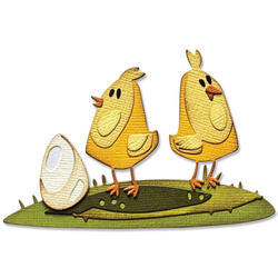 SIZZIX Stanzform Präge Stanzschablone Cutting Die,Papercut Chicks Colorize by Tim Holtz