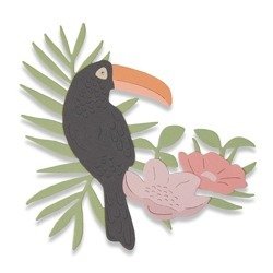 SIZZIX Stanzform Präge Stanzschablone Cutting Die, Tropical Bird 662544