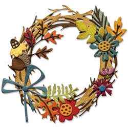 SIZZIX Stanzform Präge Stanzschablone Cutting Die, Vault Foliage Wreath