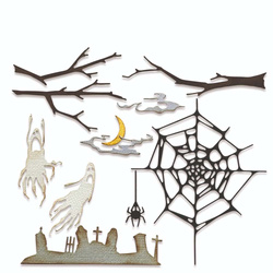 SIZZIX Stanzform Präge Stanzschablone Cutting Die, Vault Fright Night