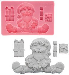 STAFIL SILIKONFORM Mold Abformen Gießen Mould, Weihnachtsmann + Geschenke