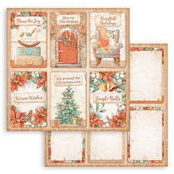 STAMPERIA 30x30cm doppelseitig Scrapbooking Papier 250g, All Around Christmas 6 Karten