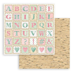 STAMPERIA 30x30cm doppelseitig Scrapbooking Papier 250g, Daydream Alphabet