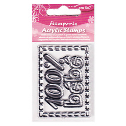 STAMPERIA Clear Stamps Set Motivstempel - Untertitel 100% Bebe