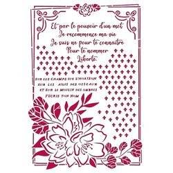 STAMPERIA Mixed Media Schablone STENCIL - Journal Blume mit Rahmen