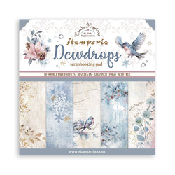 STAMPERIA Set 10 Blatt 30,5x30,5cm doppelseitig Scrapbooking Papier, Dewdrops