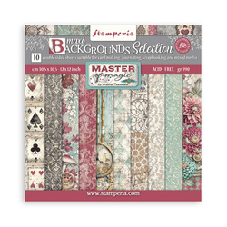 STAMPERIA Set 10 Blatt 30,5x30,5cm doppelseitig Scrapbooking Papier, Hintergrund Master of Magic