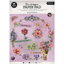 STUDIO LIGHT 32Blatt A4 Papierset + Elemente Scrapbooking Papier Wildflowers