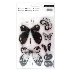 STUDIO LIGHT Clear Stamps - Stempel Motivstempel, Layered Butterflies - Schmetterling