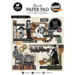 STUDIO LIGHT - Scrapbooking Papierelemente A5 - Die cut Paper Pad - Grunge Collection