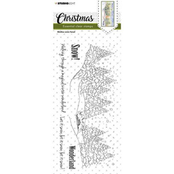 STUDIO LIGHT - Transparent Stempel Motivstempel Clear Stamp - Christmas Slimline Snow Forest