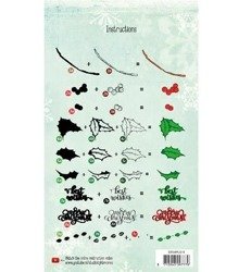 STUDIO LIGHT - Transparent Stempel Motivstempel Clear Stamp - Layered Christmas nr 10 - Stechpalme