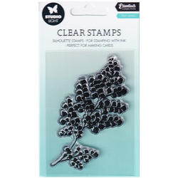 STUDIO LIGHT Transparent Stempel Motivstempel Clear Stamp Tiny leaves Zweig mit Blättern