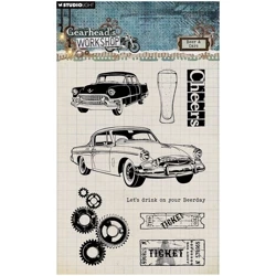 STUDIO LIGHT - Transparenter Stempel -  Beer & Cars, Wagen