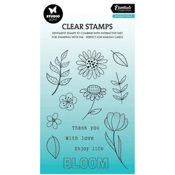 STUDIO LIGHT - Transparenter Stempel - Bouquet pop-up kwiaty