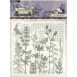 STUDIOLIGHT Embossing Folder Prägefolder Prägeschablone - 3D Botanicals