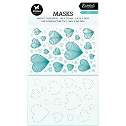 STUDIOLIGHT Mixed Media Schablone STENCIL für Decoupage Scrapbooking - Hearts